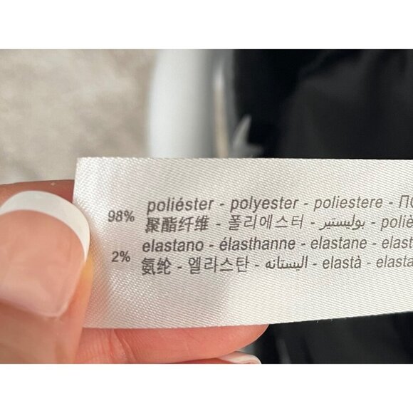 Zara Wide leg Cropped pull on pants black flowy sz XL - Picture 9 of 9